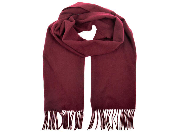 Vinterskjerf ull herre ensfarget 30x180 Burgunder Høst 